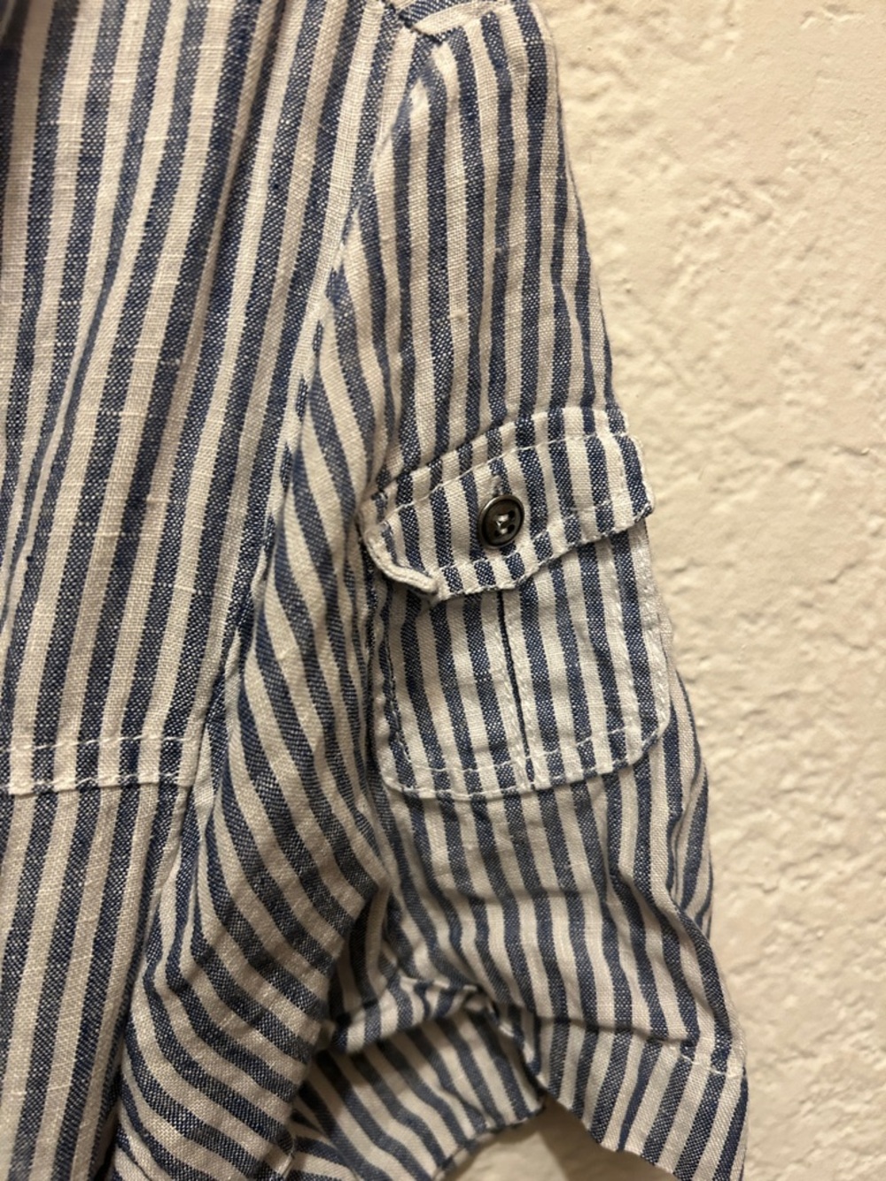 Cartonnier Blue and White Striped Cotton Jumpsuit - Picture 5 of 7